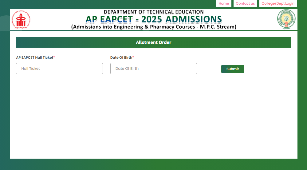 AP EAPCET 2025 Round 1 Seat Allotment Results Out