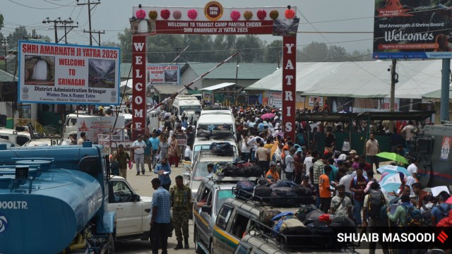 The first batch of the Amarnath Yatra pilgrims