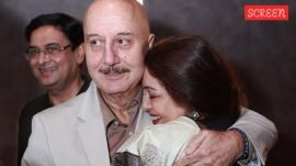 Anupam Kher wishes wife Kirron Kher on their 40th wedding anniversary through a special throwback video.