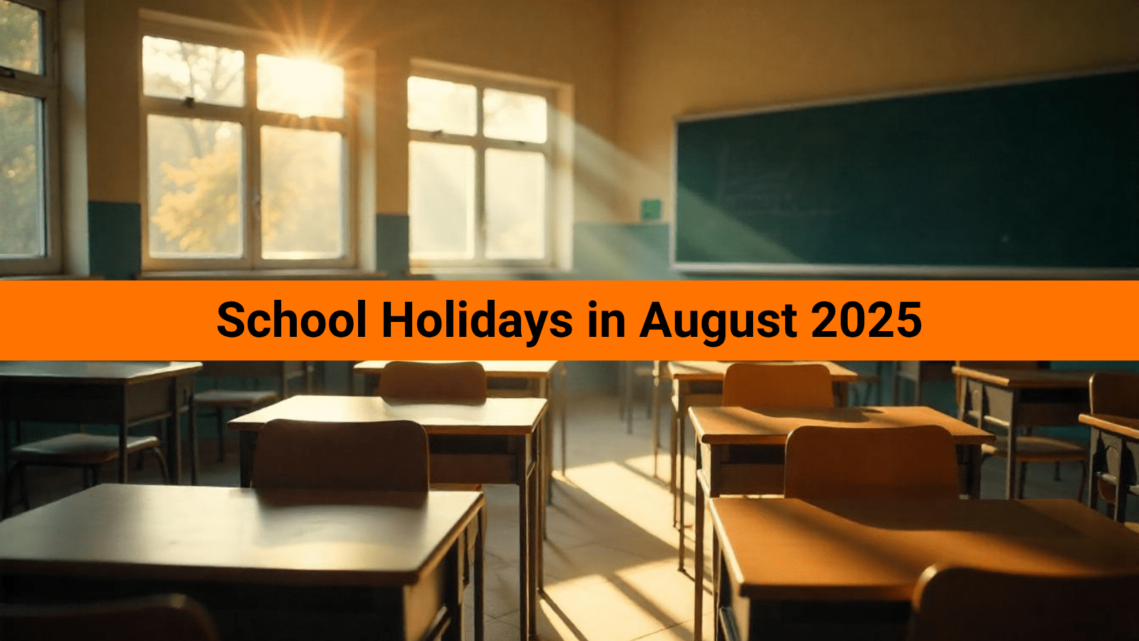 School Holidays in August 2025, list of holidays, school day offs, long weekends