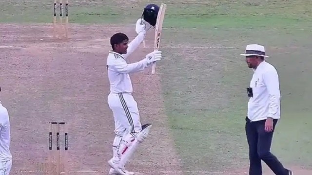 Ayush Mhatre cracked a record-breaking hundred against England U19 in Chelmsford on Wednesday. (ECB)