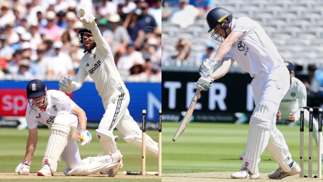  Harry Brook dismissed by Akash Deep in the second innings while Nitish Kumar Reddy removed Zak Crawley. (AP)