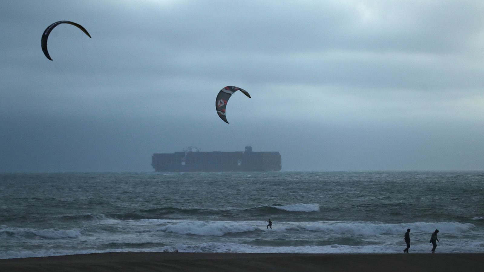 California Tsunami beach pic