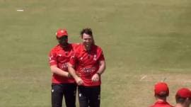 Curtis Campher 5 wickets 5 balls