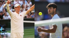 World No. 1 Jannik Sinner will take on World No. 2 Carlos Alcaraz in the final of Wimbledon 2025. (AP)