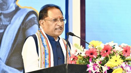 Chhattisgarh industrial policy 2025, One-Click Single Window System 2.0, Chhattisgarh investment proposals, Vishnu Deo Sai announcements, ease of doing business Chhattisgarh, Chhattisgarh logistics policy, Jan Vishwas Bill Chhattisgarh, Nava Raipur Silicon Valley, Chhattisgarh employment generation, Polymatech semiconductor project, Chhattisgarh startup ecosystem, industrial development in Chhattisgarh, Chhattisgarh defence aerospace sector, Bastar development projects