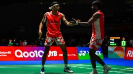 Japan Open Badminton 2025 Live Streaming Online: Chirag Shetty and Satwiksairaj Rankireddy at the Japan Open badminton tournament. (PHOTO: Badminton Photo)