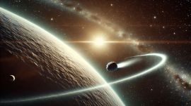 The comet is currently travelling at a speed of 68 kms per second towards the Sun. (AI generated image using DALLE for representational purposes)