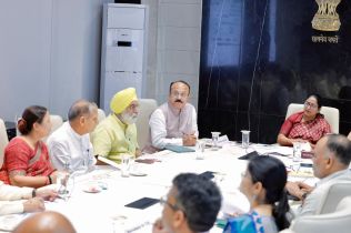 Delhi Chief Minister Rekha Gupta chairs the meeting on Saturday