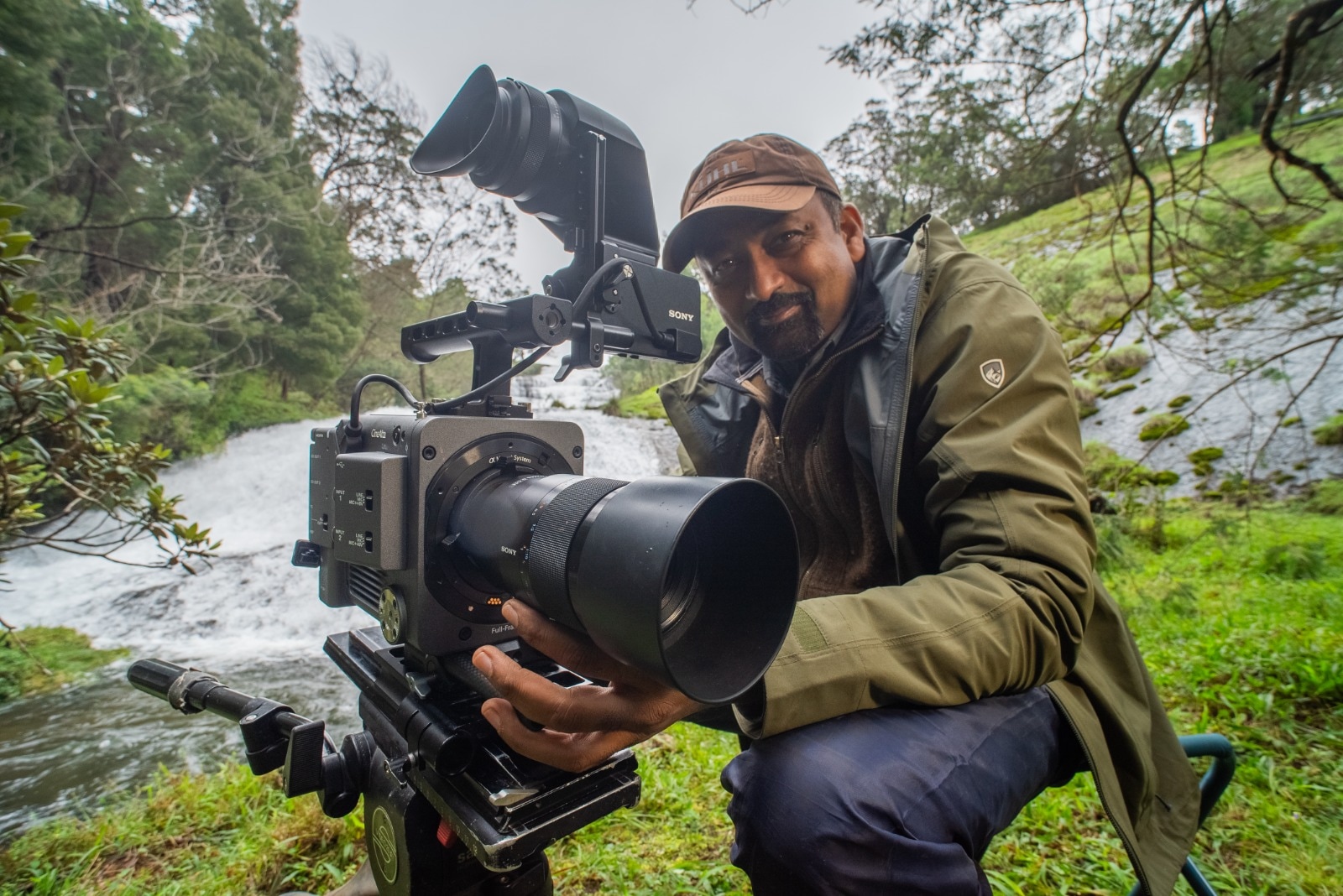 Director Sandesh Kadur on set of Nilgiri - A Shared wilderness