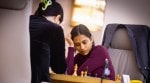 At the FIDE Women’s World Cup, Divya Deshmukh lost with black pieces to Zhu Jiner. Both players will fight it out in the tiebreaks for a spot in the quarters. (PHOTO: Anna Shtourman via FIDE)
