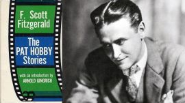 The first edition cover of The Pat Hobby stories and a photograph of F Scott Fitzgerald
