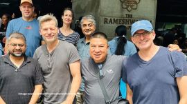 Game of Thrones actor Nikolaj Coster-Waldau at Rameshwaram Cafe in Bengaluru.