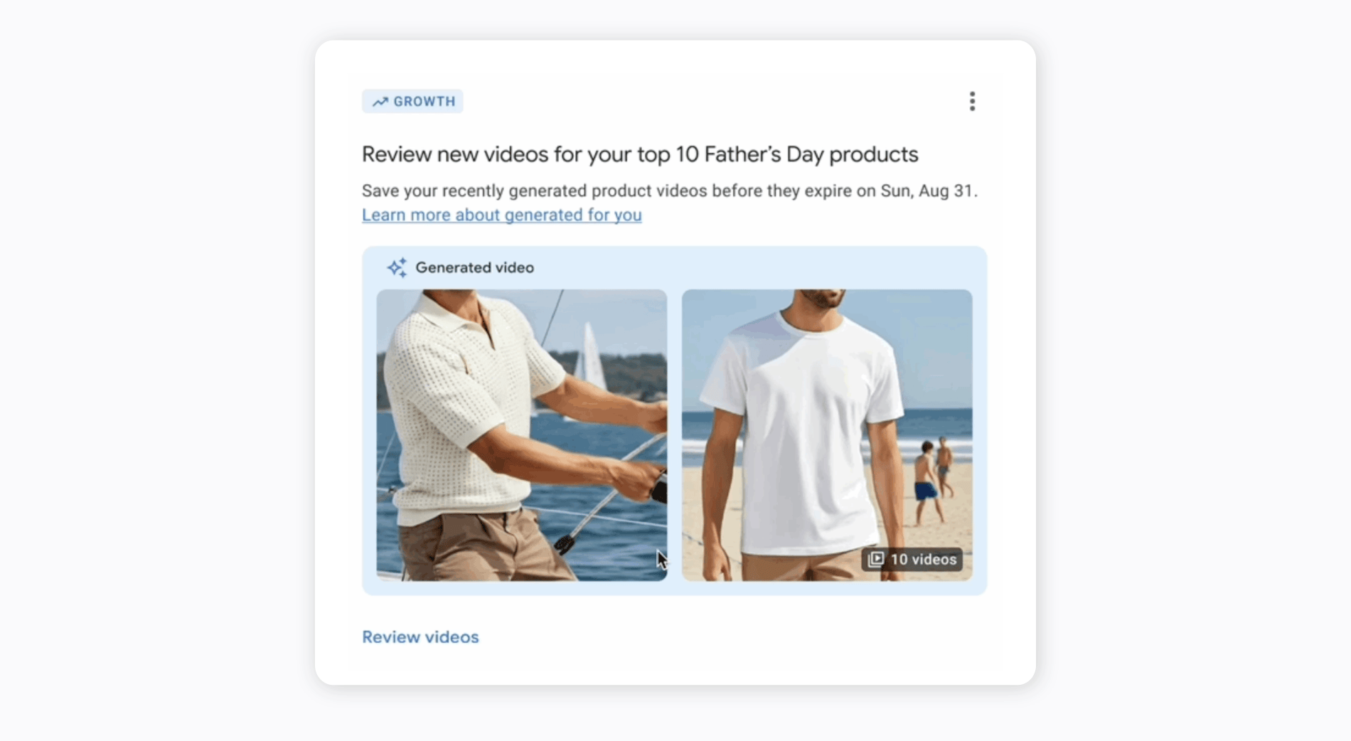 Generated for You feature on Google Ads. 