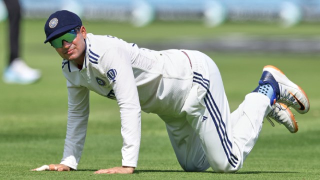  In the 110th over of the England innings, Gill halted play seemingly to get his legs treated. (AP)