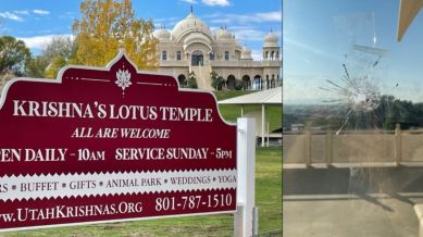 The two-decade-old temple is world-famous for its annual Holi Festival and is located on top of a hill in Spanish Fork.