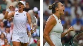 Former world No 1 Iga Swiatek and current world No 1 Aryna Sabalenka are still standing at the ongoing Wimbledon. (PHOTOS: AP)