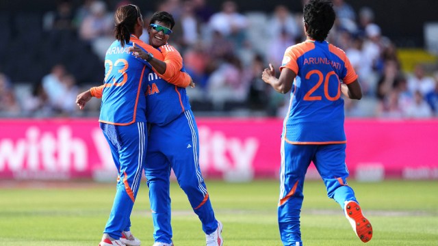  The ground-fielding was sharp throughout, and that must have pleased captain Harmanpreet the most during the series win in Manchester. (AP)