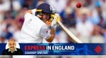 England's Joe Root plays a shot on the third day of the fourth cricket test match between England and India at Emirates Old Trafford, Manchester, England, Friday, July 25, 2025. (AP Photo)