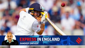 England's Joe Root plays a shot on the third day of the fourth cricket test match between England and India at Emirates Old Trafford, Manchester, England, Friday, July 25, 2025. (AP Photo)