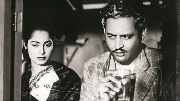 In a still from Kaagaz Ke Phool