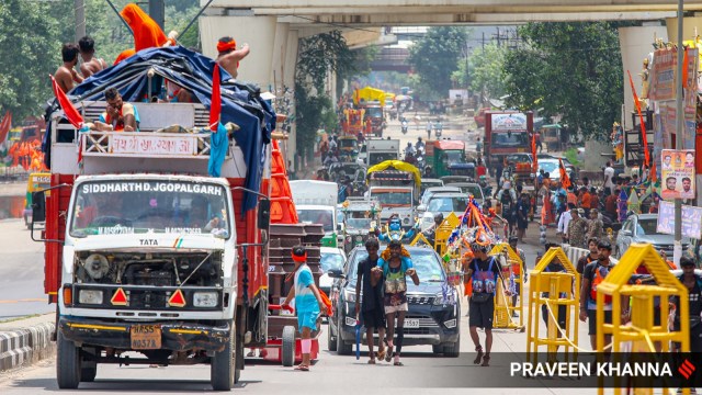 The Kanwar Yatra in New Delhi