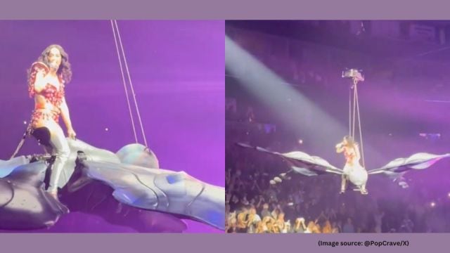 Later, Katy Perry addressed the moment on her Instagram Stories, posting a blurry close-up of her expression, captioned, "Good Night San Fran" (Image source: @PopCrave/X)