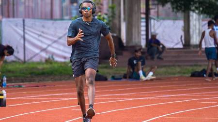 Sprinter Animesh Kujur broke national records in both 100m and 200m event in 2025. (Photo: RF Sports)