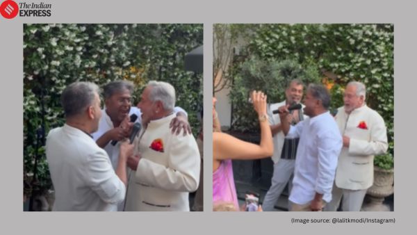 Lalit Modi and Vijay Mallya singing together