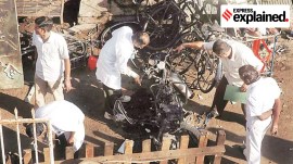 A bomb went off at a chowk in Malegaon, a town known for its powerloom industry, about 100 km northeast of Nashik in Maharashtra, on September 29, 2008. (File)