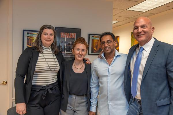 (From left) Georgia Innocence Project (GIP) senior attorney Christina Cribbs, former GIP staff attorney and co-counsel Olivia Vigiletti, Sandeep ‘Sonny’ Bharadia and co-counsel Noah Pines of Ross & Pines.