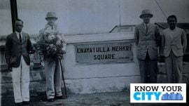 Mekhri Circle is named in honour of Enayathullah Mehkri, a military contractor and freedom fighter, who personally funded and oversaw the levelling of that road. (Express Photo)