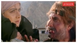 Sridevi and Kiran Kumar in Khuda Gawah.