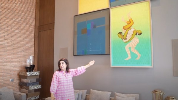 A look inside Jackky Bhagnani and Rakul Preet Singh’s apartment. (Pic: Farah Khan/YT)