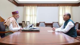 Jai Ram Thakur in his meeting with PM Modi also sought to initiate a study to examine the root causes of recurring natural disasters in the state, in a bid to mitigate future losses. (Credit: X/@BJP4Himachal)