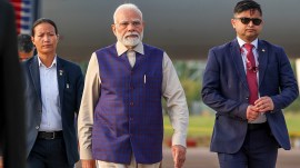 Prime Minister Narendra Modi reached London early Wednesday