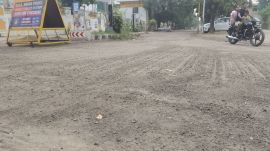 Mohali Commuters are facing problems due to work being stopped repeatedly after roads were sacrificed in Phase 3B1 in Mohali on Sunday, on July 20 2025. (Express photo by Jasbir Malhi)