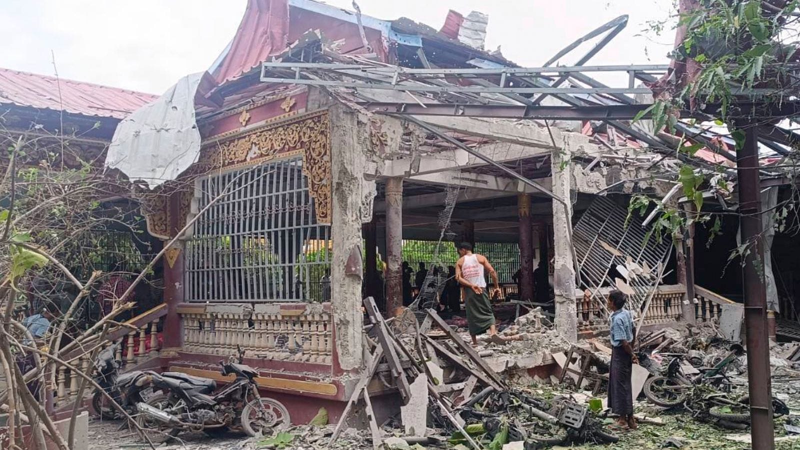 At least 23 dead after airstrike on Buddhist monastery in Myanmar