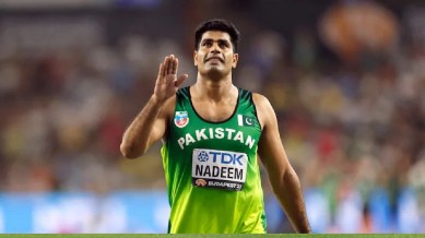 Arshad Nadeem said every plot announcement made in his name has turned out to be fake. (Reuters)