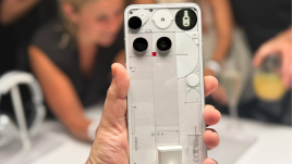 Nothing is replacing the flashing lights of its Glyph Interface for a tiny dot-matrix display on the rear of the Phone 3 and is calling it the Glyph Matrix.(Image credit: Anuj Bhatia/Indian Express)