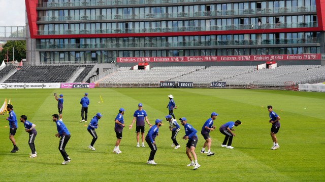 The Old Trafford pitch is throwing up plenty of speculation in the day's leading up to the important fourth Test of the Tendulkar-Anderson Trophy. (AP)
