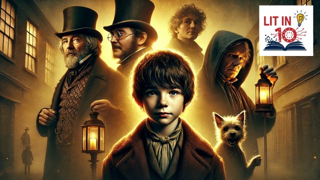 Charles Dickens' iconic character Oliver Twist accompanied by all the corrupt and criminal characters that dodge his way