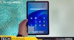 The all-new Xiaomi Redmi Pad 2, with its sleek design and thin bezels, feels great in hand. (Image: Anuj Bhatia/The Indian Express)