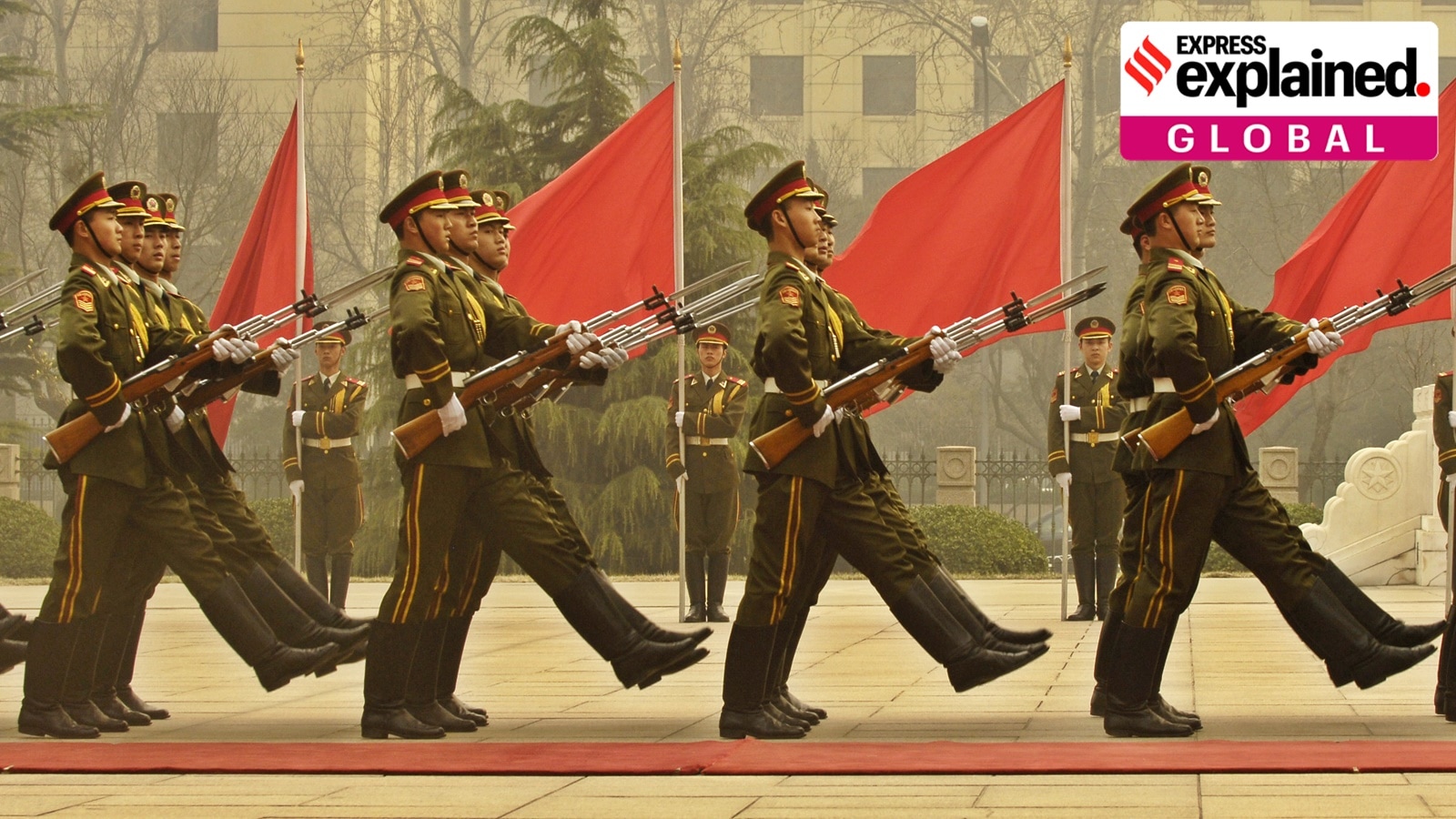 Members of China's military honor guard in 2007.