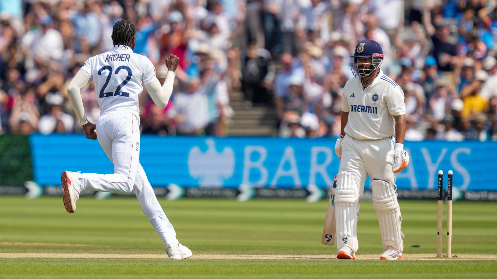 Archer's fiery spell and send-off help England beat India