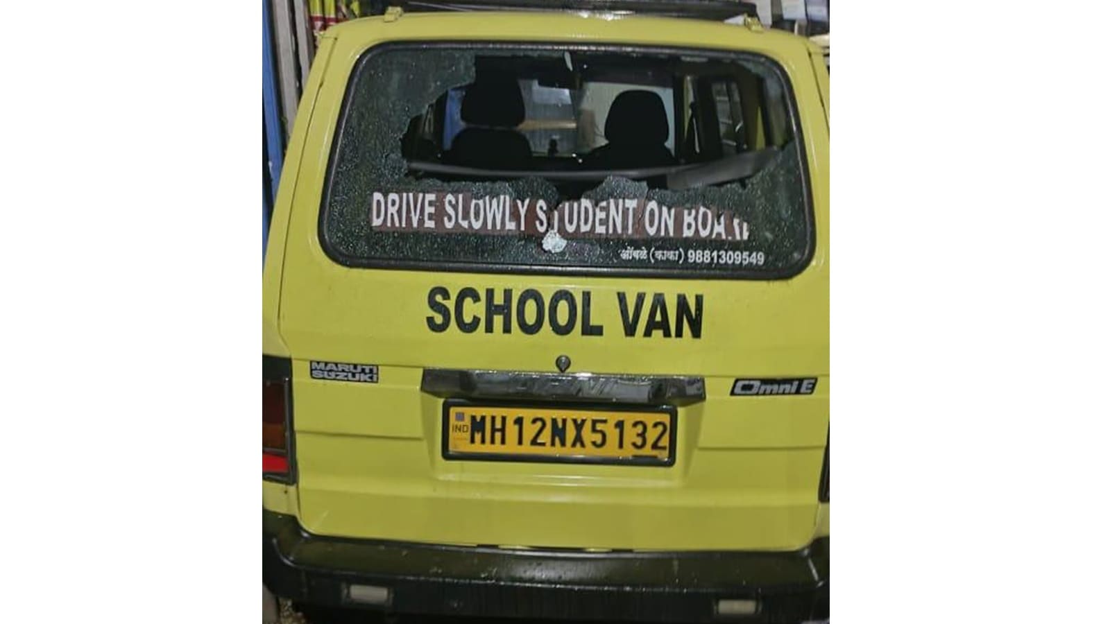 Pune van vandalised