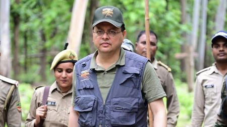 Pushkar Singh Dhami during a jungle safari in Corbett National Park