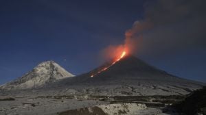 The Klyuchevskoy volcano, kamchatka, volcano