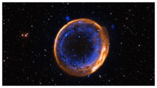 Visual of the double detonation supernova SNR 0509-67.5, taken from the VLT. (Image credit: European Southern Observatory)