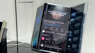 Samsung showcased a prototype of its tri-fold phone idea at MWC 2025.